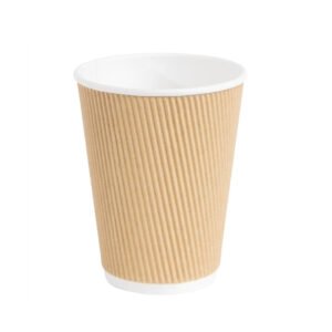 Coffee Ripple Cups Kraft 250ml (1×25)