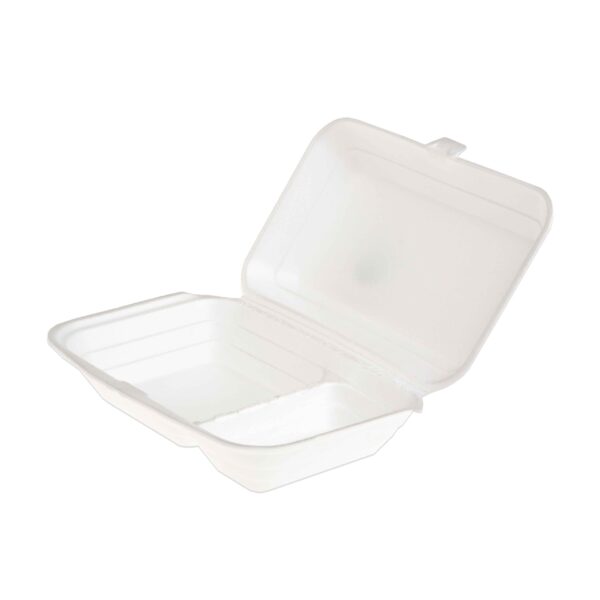 Foam Take-Away Box White – 1 Division (260×165×80mm, Pack of 75)