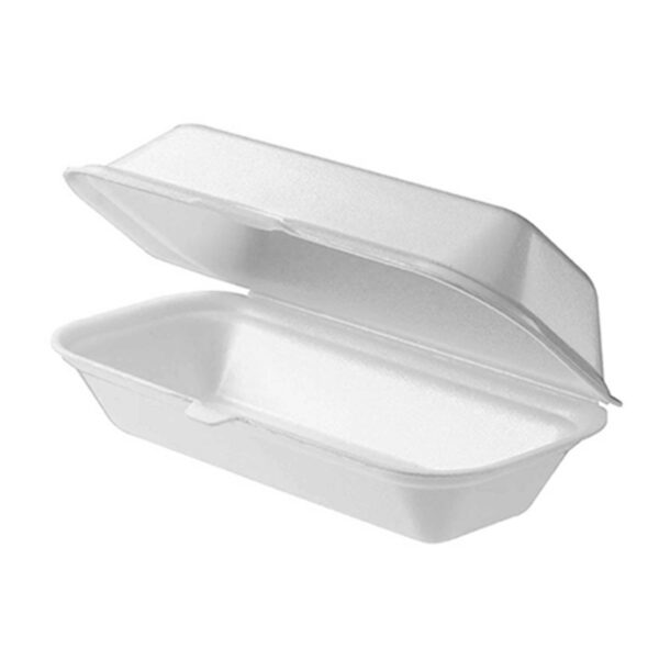 Foam Hot Dog Box White 228×90×72mm (Pack of 125)