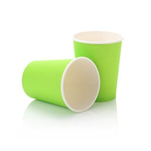 Single Wall Lime Green Cups 250ml (1×50)