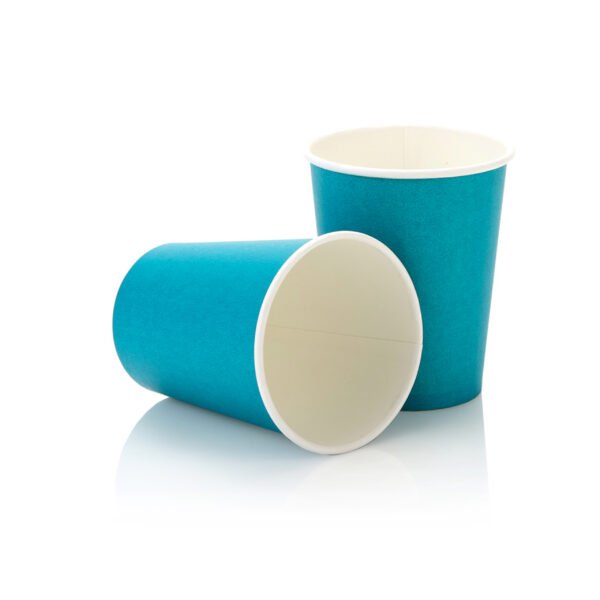 Single Wall Turquoise Cups 250ml (1×50)