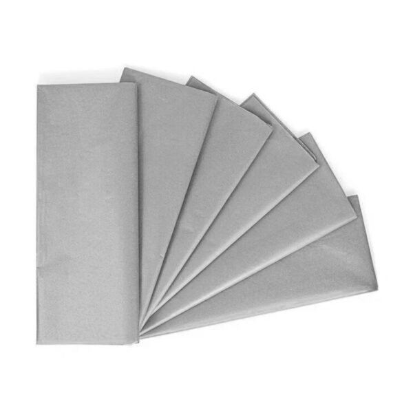 Tissue Paper Metallic Silver 50×66cm (Pack of 10)