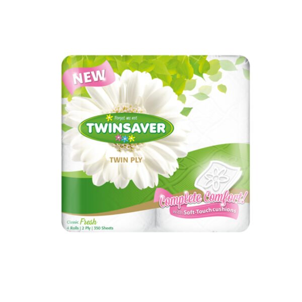 TRW24S-scaled Twinsaver 2-Ply Toilet Rolls 4’s (350 Sheets Each)