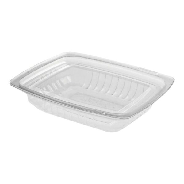 Plastic Clear Rectangular Food Container 250ml – 152x132x35mm
