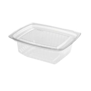 Plastic Clear Rectangular Food Container 500ml – 152x132x45mm