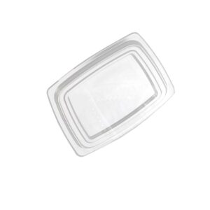 Plastic Clear Rectangular Lid for 1L/1.5L Containers – 187x163x11mm