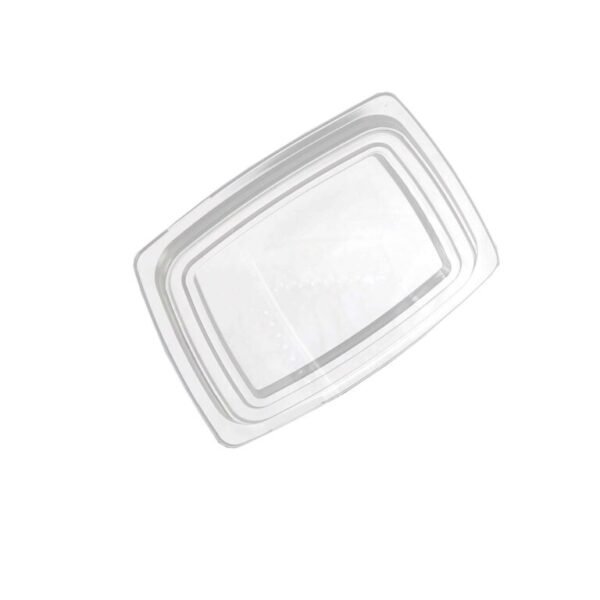 Plastic Clear Rectangular Lid for 1L/1.5L Containers – 187x163x11mm