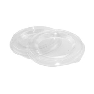 Plastic Clear Round Lids – Medium (120mm Diameter)