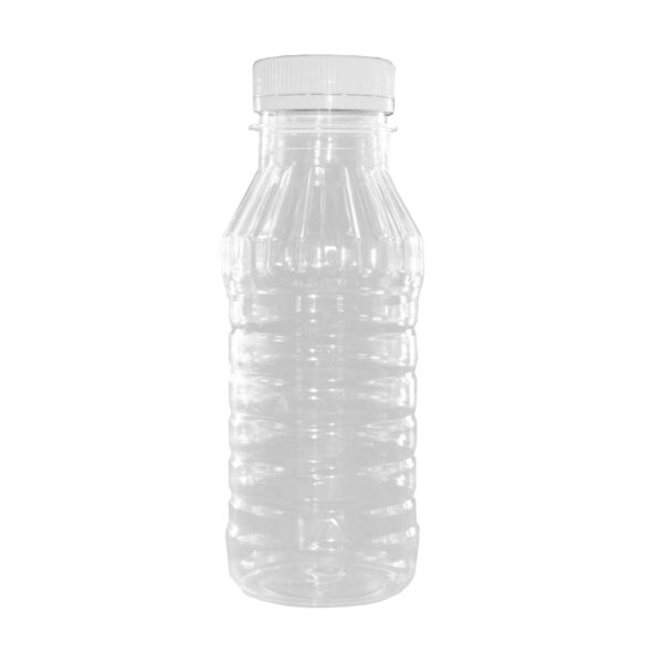 Plastic PET Juice Bottles with Lids – 250ml (Pack of 10)