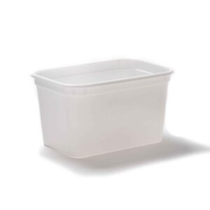 PP Rectangular White Tub – 500g