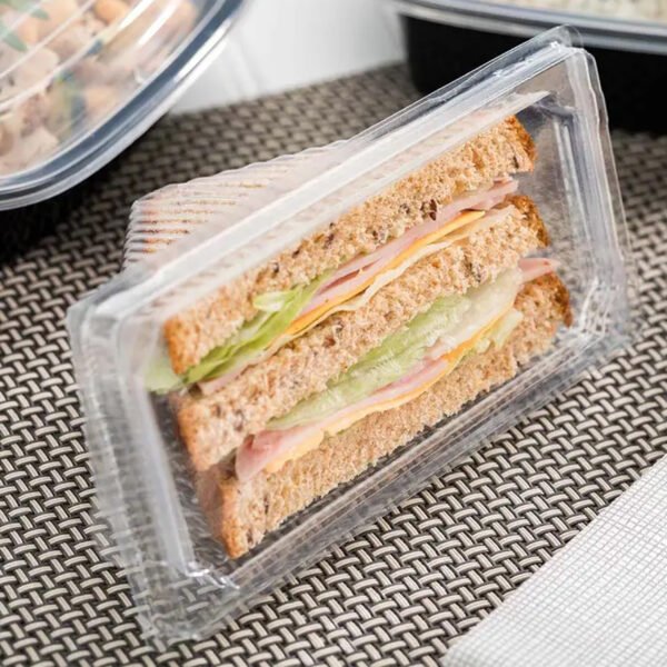 Plastic Clear Sandwich Wedge – 3 Slice