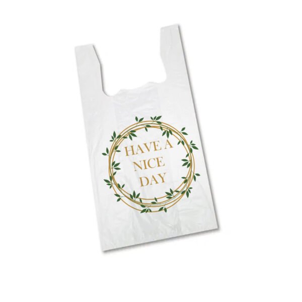 White Floral Have a Nice Day Carrier Bag – Medium Size