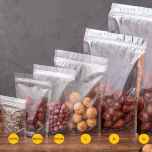 120ml Clear Doy Pouch with Zipper – 75 Micron | 8×14+5BG Resealable Packaging Bag