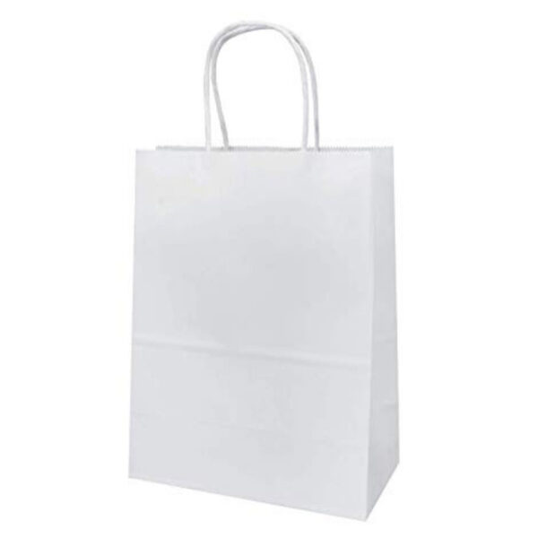H-Select White Paper Carrier Bags with Twist Handles – Thriftypak