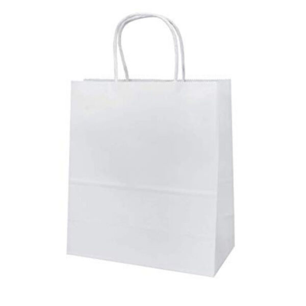 White Paper Carrier Bag with Twist Handles – Super King 450×160×500 mm