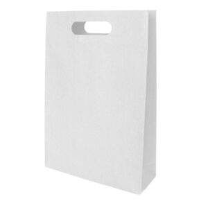 PCBOW325-scaled-e1692103659604 Large White Paper Carrier Bag with Flat Handles – Premium Quality