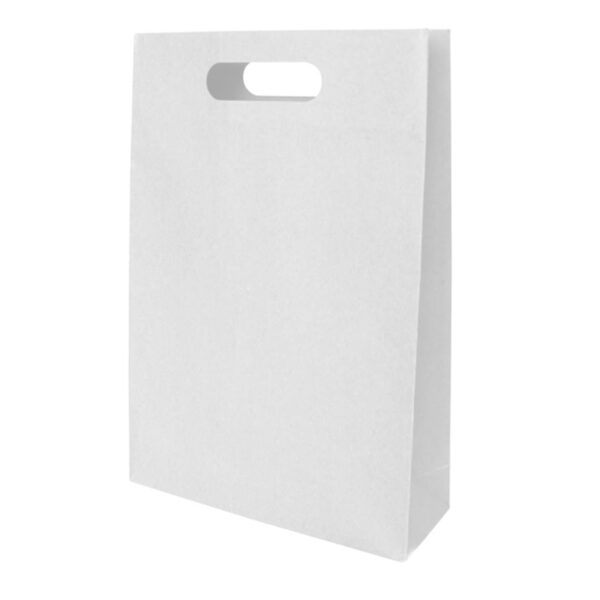 Large White Paper Carrier Bag with Flat Handles – Premium Quality