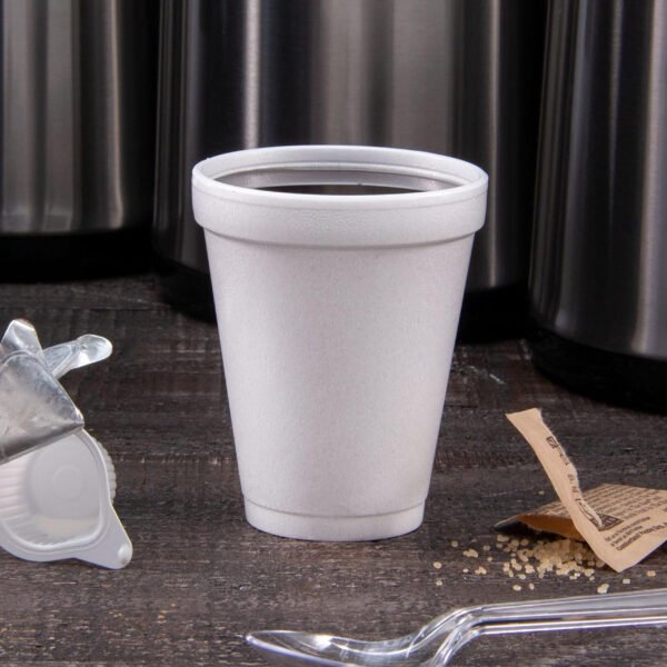 HEBCOOLER Polystyrene Cups 175ml – Durable & Convenient Disposable Cups