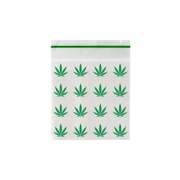 GRIP BAG GREEN LINE CANNABIS PRINT 40x40mm