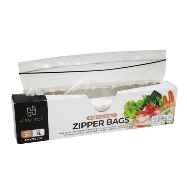 ZIPPER BAG EXTRA LARGE 27x35cm 40mic. (1×20)